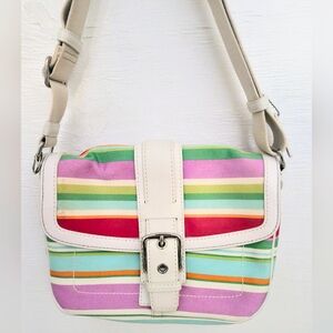 COACH Multicolored Striped Bag